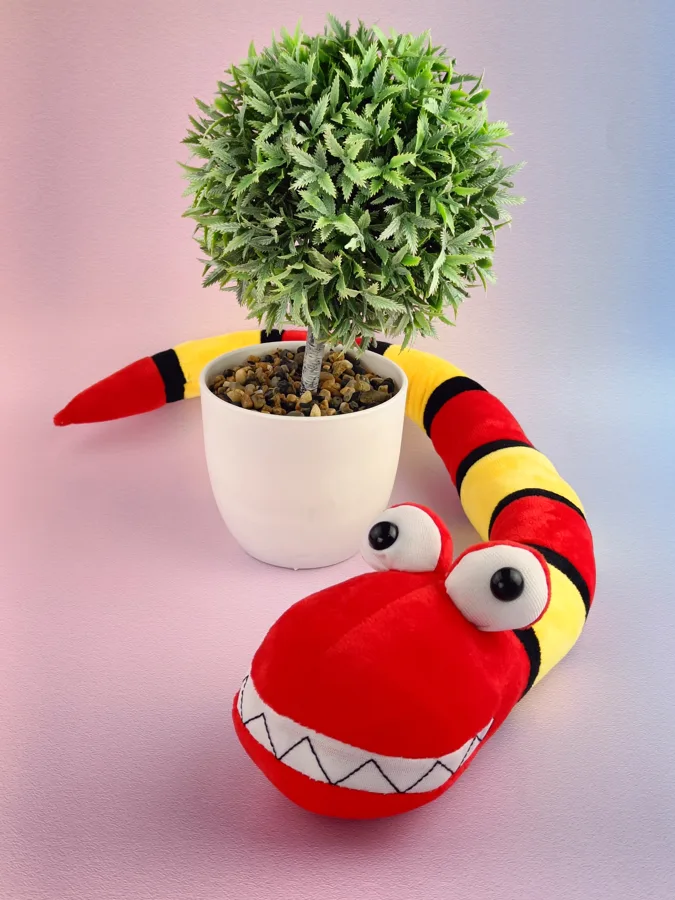 Игрушка мягкая Jile Toys Змея-пучеглазик, размер: 60 см