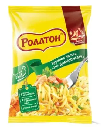 Вермишель Роллтон на домашнем бульоне с курицей, 85г
