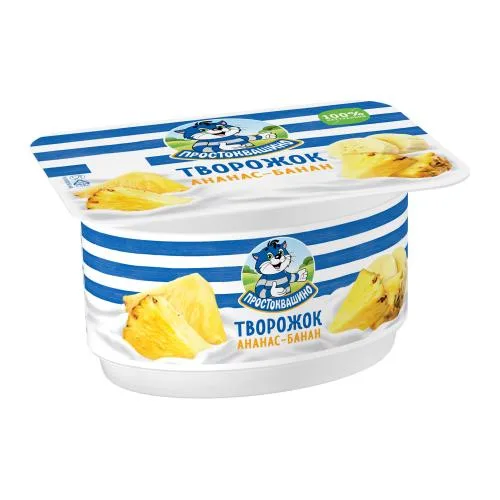 Продукт творожный ананас и банан Простоквашино 3.6% 110г