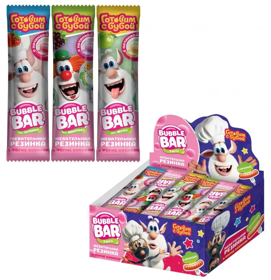 Жевательная резинка ГОТОВИМ С БУБОЙ BUBBLE BAR 15г.