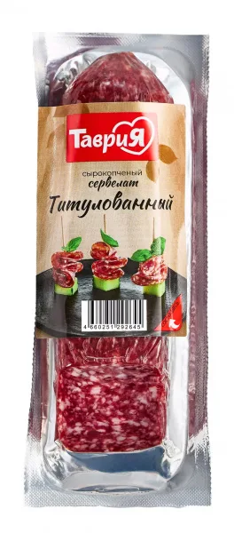 Сервелат Таврия Титулованный с/к 220г в/уп/8
