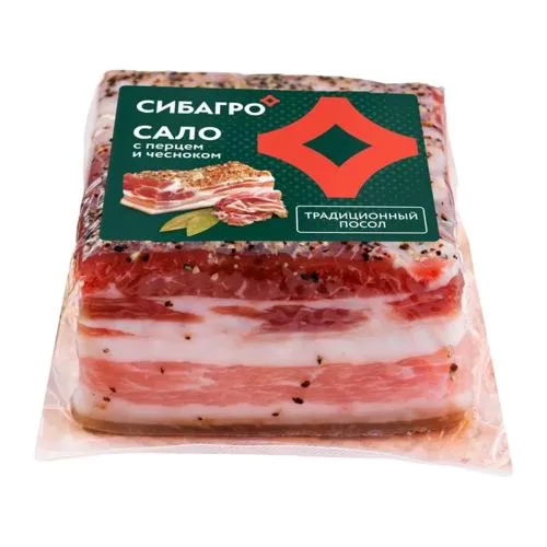 Сало с перцем и чесноком Сибагро 300г