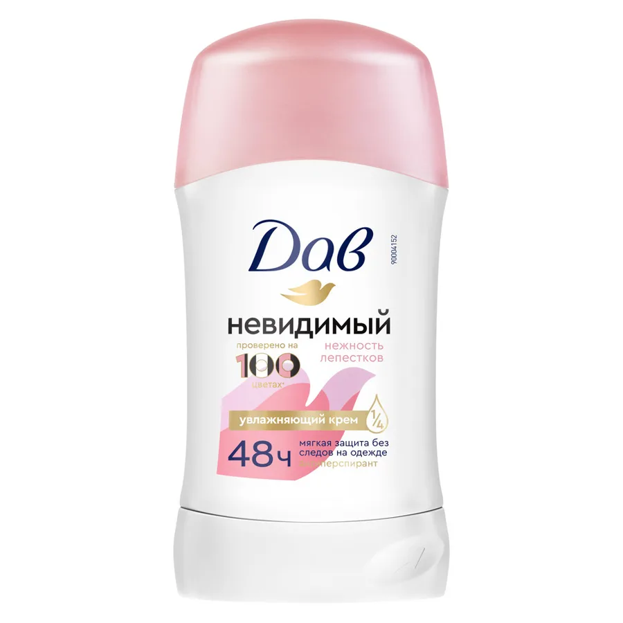 Дезодорант-антиперспирант женский Дав Невидимый Нежность лепестков, стик, 40мл