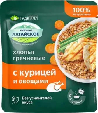 Хлопья гречневые Гудвилл с курицей по-домашнему, 40г