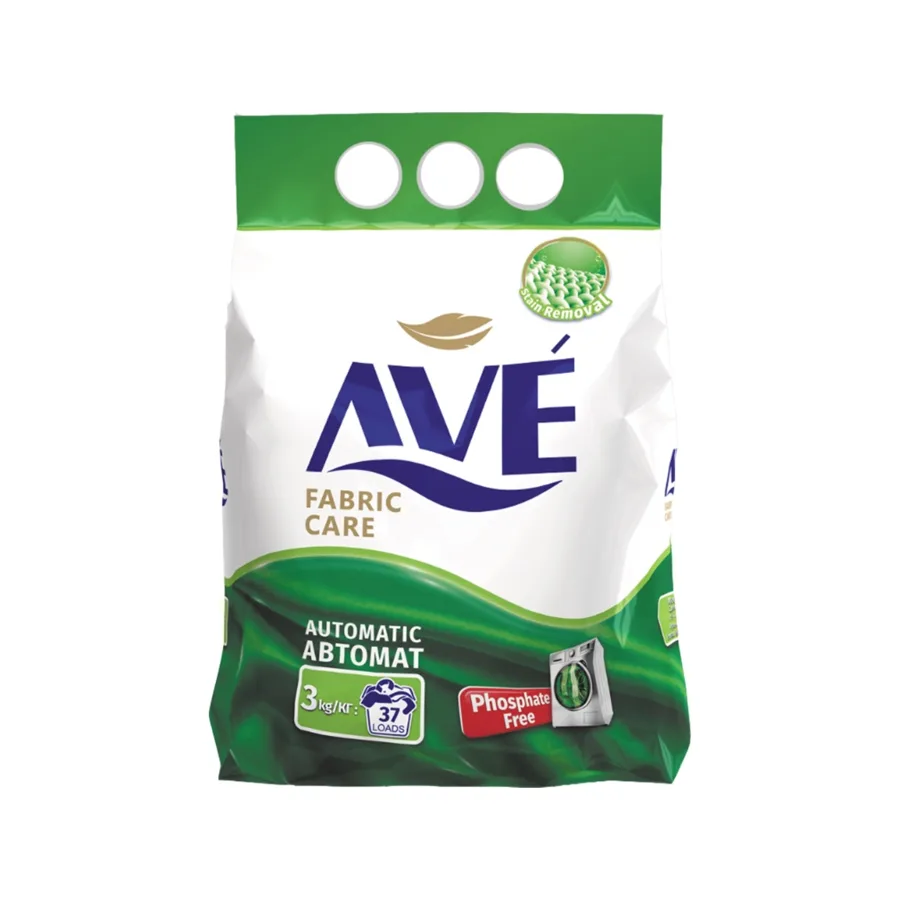 Стиральный порошок Ave Fabric Care, автомат, для всех видов тканей, 37 стирок, 3кг