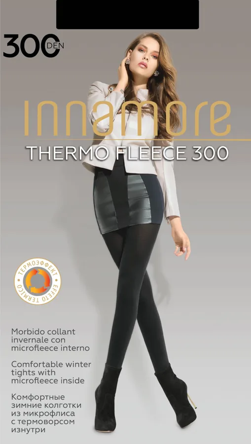 Колготки женские Innamore Термо Флис , 300 ден, 4, nero