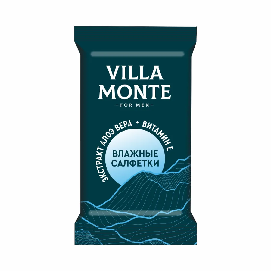 Салфетки влажные мужские Villa Monte, 15шт