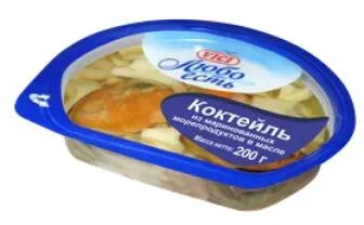 Коктейль Vici Любо есть из морепродуктов в масле, 200 г