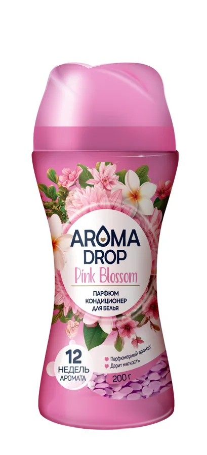 Парфюм-кондиционер для белья Aroma Drop Розовое Цветение (Pink Blossom), в гранулах, 20 стирок, 200г