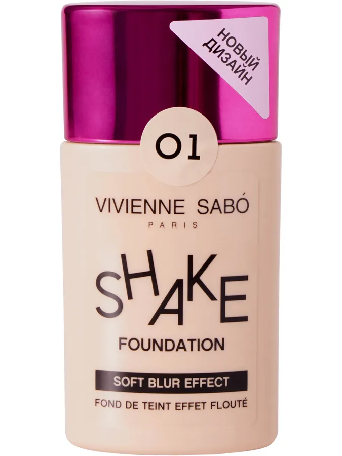 Тональный крем Vivienne Sabo Soft Blur Shakefoundation, эффект сглаживания, тон 01