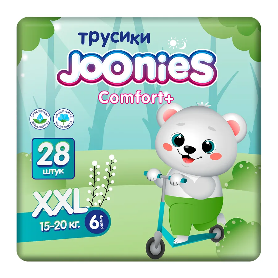 Трусики JOONIES Комфорт+ размер XXL 15-20 кг 28 шт
