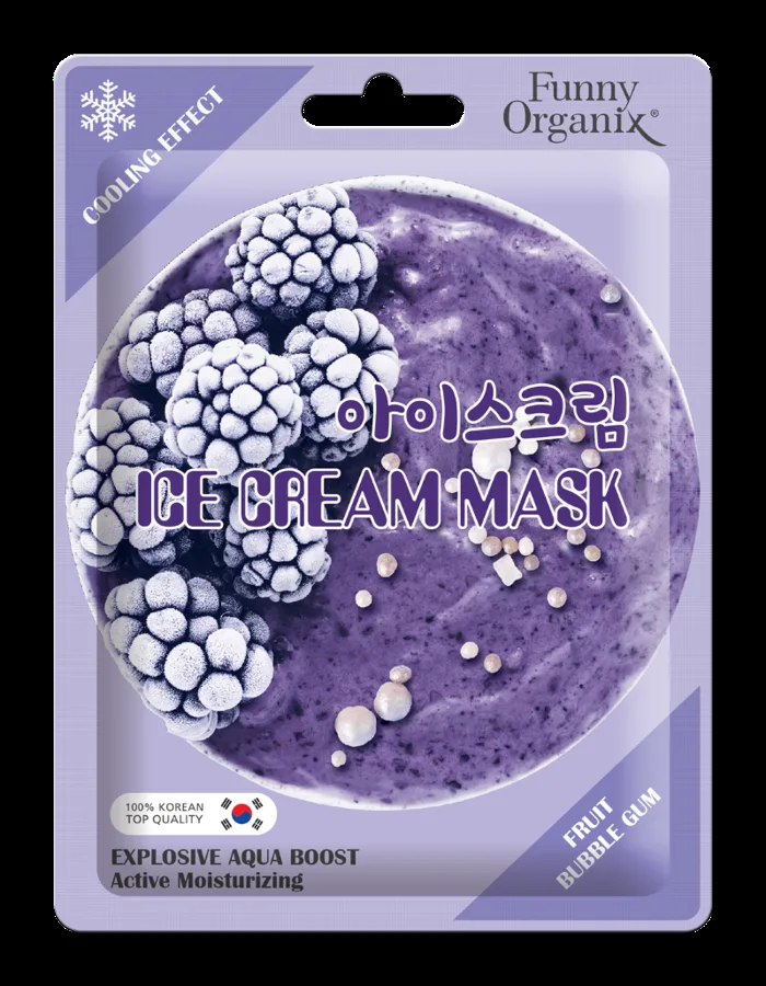 Маска тканевая Funny Organix Fruit Bubble Gum Ледяное увлажнение, 22г