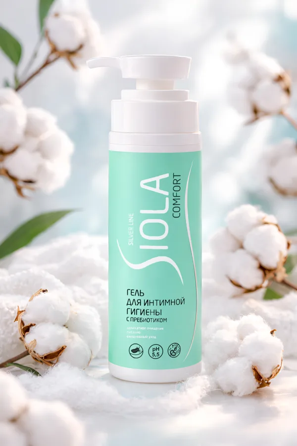 Гель для интимной гигиены Siola Silver, с пребиотиком, 200мл