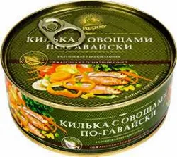 КИЛЬКА ЗА РОДИНУ, С ОВОЩАМИ ПО-ГАВАЙСКИ, 240 Г