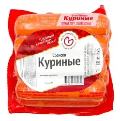 Сосиски МЕЖЕНИНОВСКАЯ ПФ куриные в/у 400г