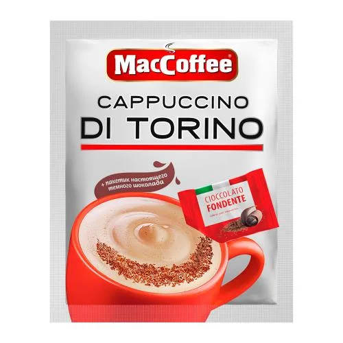 Кофейный напиток 3в1 Cappuccino Di Torino Темный шоколад Maccoffee 25.5г