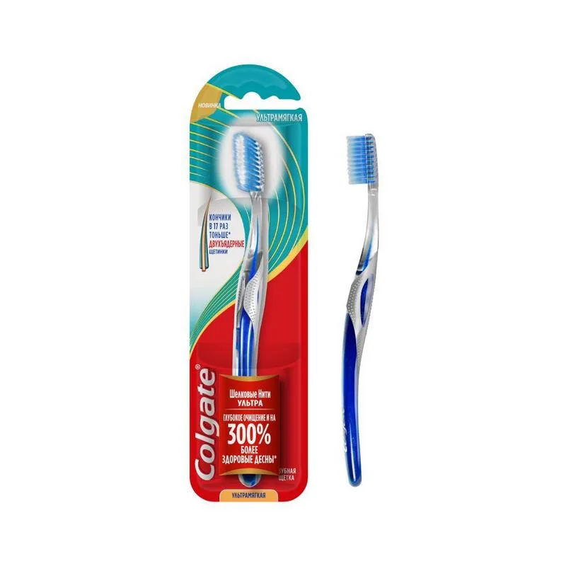 Зубная щетка Colgate Шелковые нити Ультра, низкая жесткость, в ассортименте, 1шт