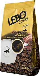 КОФЕ ЛЕБО, АРАБИКА ЭКСТРА, МОЛОТЫЙ, 75 Г