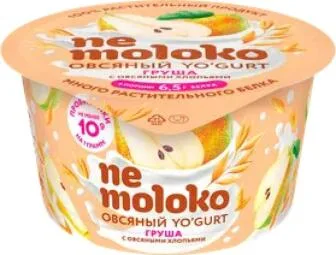 Йогурт NeMoloko овсяный Груша -овсяные хлопья, 130 г