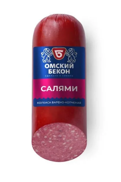 Салями Омский Бекон в/к 400г в/уп/8