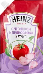 Кетчуп ХАЙНЦ С чесноком и пряностями д/пак 320г