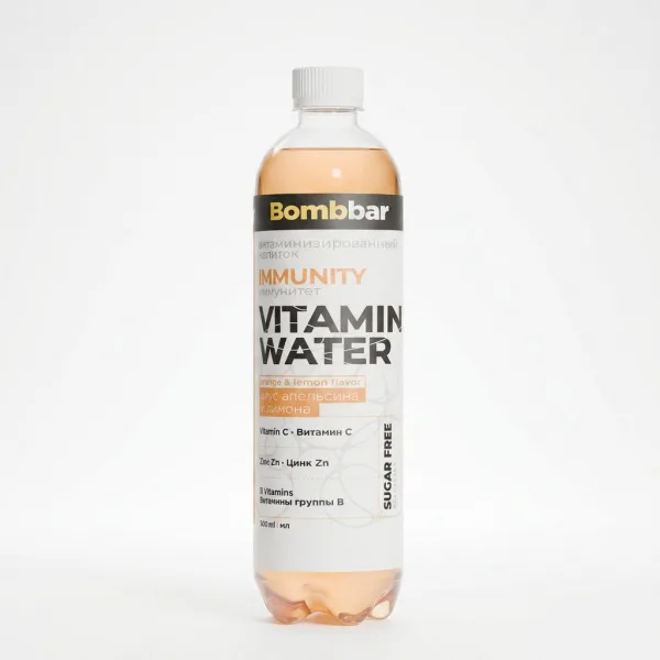 Напиток BOMBBAR Vitamin Water Иммунитет апельсин и лимон 500мл пл/бут/6/ЗОЖ СПОРТ