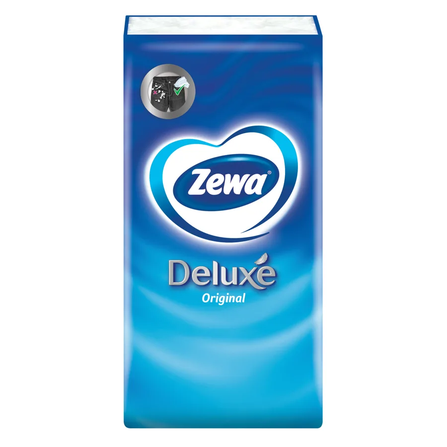 Носовые платочки Zewa Deluxe, бумажные, трехслойные, 10 шт