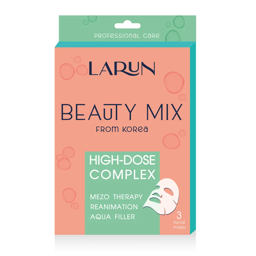 Набор подарочный женский Larun Beauty Mix: тканевые маски для лица, 3 шт