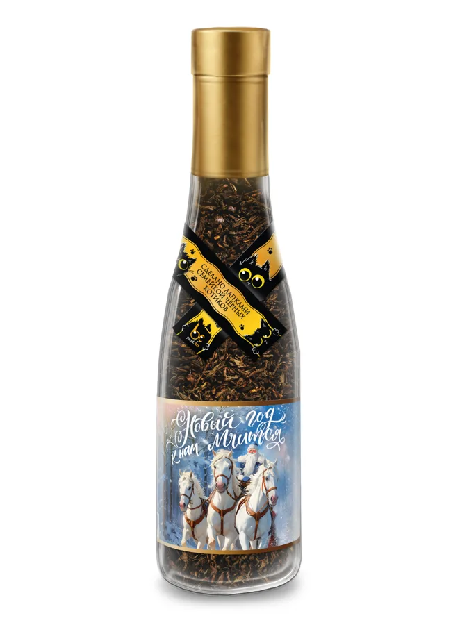 Чай черный новогодний Prod.Art Игривое Тройка, крупнолистовой, 60 г