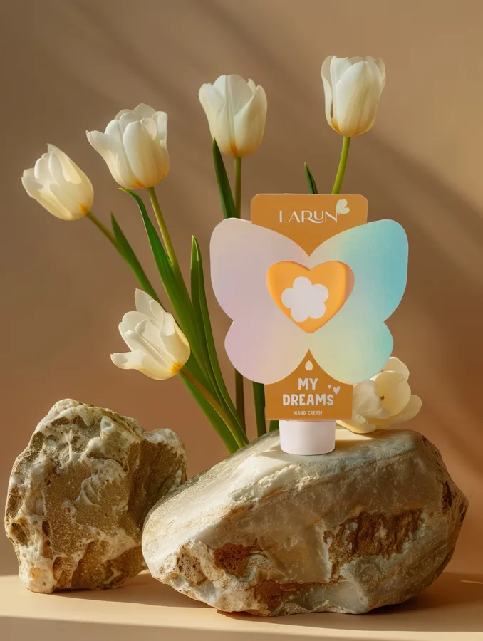 Крем для рук Larun Butterfly My Dreams, в подарочной упаковке, ванильный пончик, 75мл