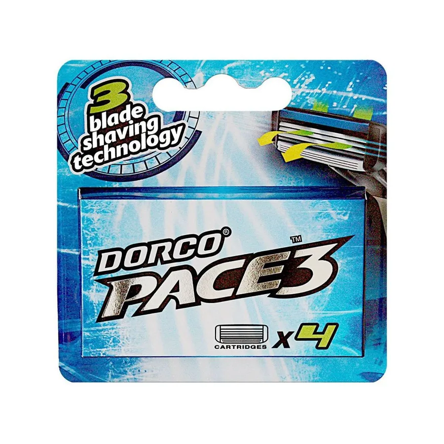 Сменные кассеты для бритвенного станка Dorco Pace, 3 лезвия, 4шт