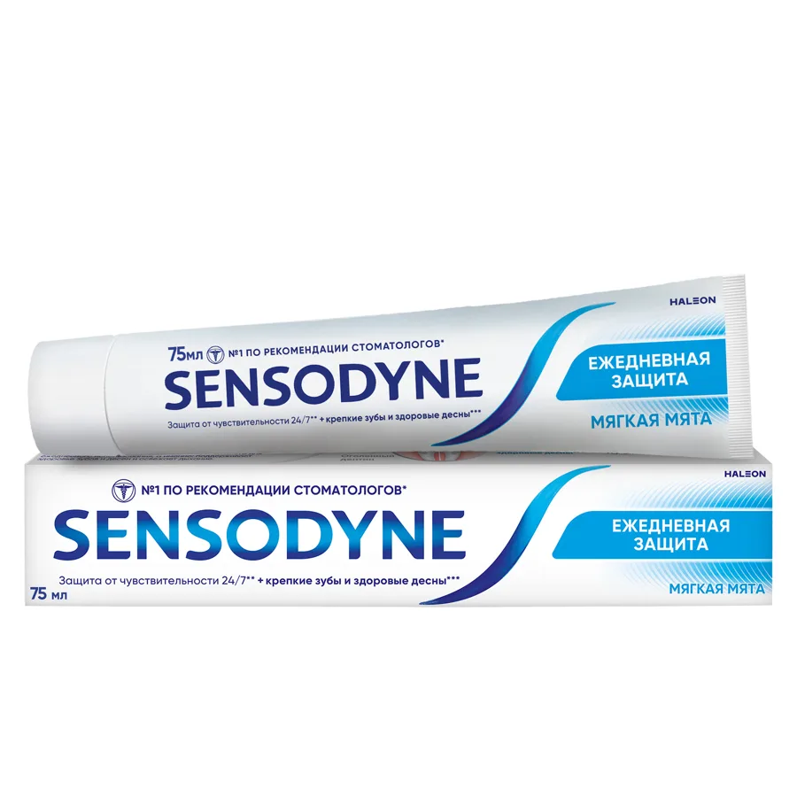Зубная паста Sensodyne 75мл Ежедневная защита Мягкая мята