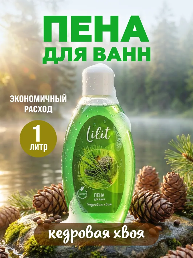 Пена для ванн Lilit Кедровая хвоя, 1000мл