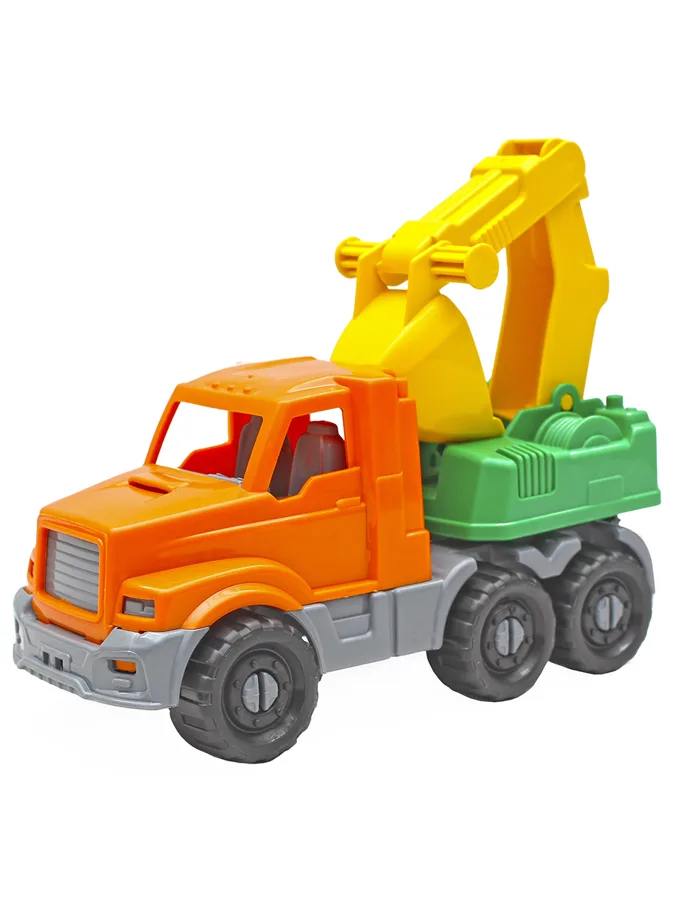 Техника Экскаватор Рыжий кот Добрыня, 20x12x8.5см