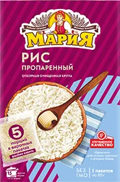 РИС ПРОПАРЕННЫЙ МАРИЯ, В ПАКЕТИКАХ, 400 Г