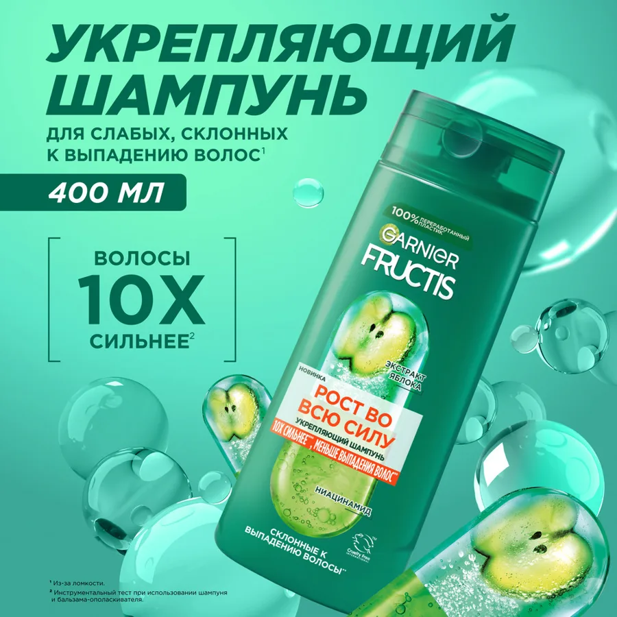 Шампунь для волос Garnier Fructis Рост во всю силу, 400 мл