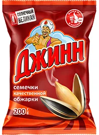 СЕМЕЧКИ ДЖИНН, СОЛНЕЧНЫЙ ВЕЛИКАН, ЖАРЕНЫЕ, 200 Г