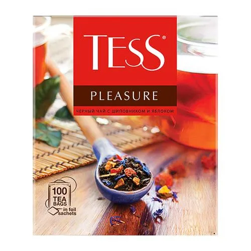 Чай черный Tess Pleasure фруктовый 100пак