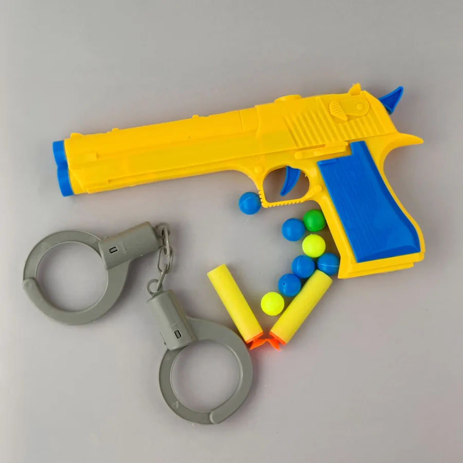 Набор игровой Jile Toys: пистолет, пульки, патроны, наручники, размер: 23х12 см