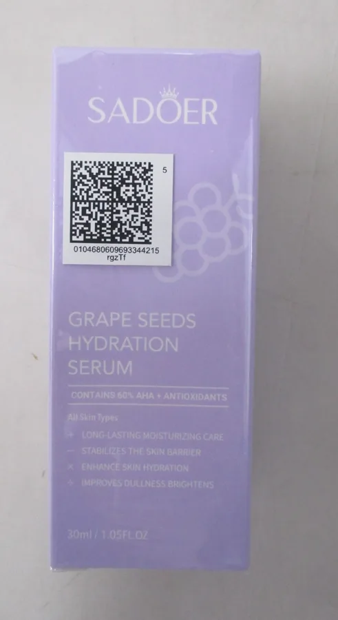 Сыворотка для лица Sadoer Grape Seeds Hydration, с экстрактом виноградных косточек, 30мл