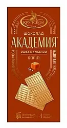 Шоколад ФАБРИКА им.КРУПСКОЙ Академия белый карамель с солью 88г