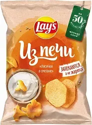 Чипсы ЛЕЙС из печи Лисички в сметане 81г
