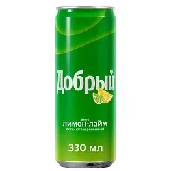 Газ.напиток ДОБРЫЙ лимон лайм ж/б 0.33л
