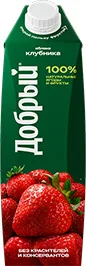 НАПИТОК СОКОСОДЕРЖАЩИЙ ДОБРЫЙ, ЯБЛОКО/КЛУБНИКА, 1 Л