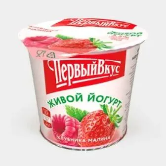 Йогурт 2,5% Первый Вкус Клубника-малина стакан, 125 г