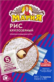 РИС КРУГЛОЗЁРНЫЙ МАРИЯ, В ПАКЕТИКАХ, 400 Г