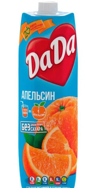 Нектар ДА ДА 1л Апельсин т/п/12