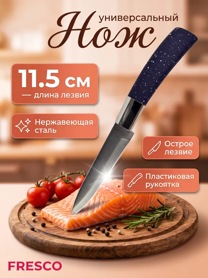 Нож универсальный Fresco Аура, 11.5 см