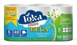 Туалетная бумага ЛОКА Классик Мега 2сл 6рул