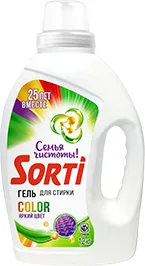 ГЕЛЬ ДЛЯ СТИРКИ СОРТИ, КОЛОР, 1,2 КГ